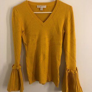 MICHAEL KORS V-Neck Ribbed Sweater